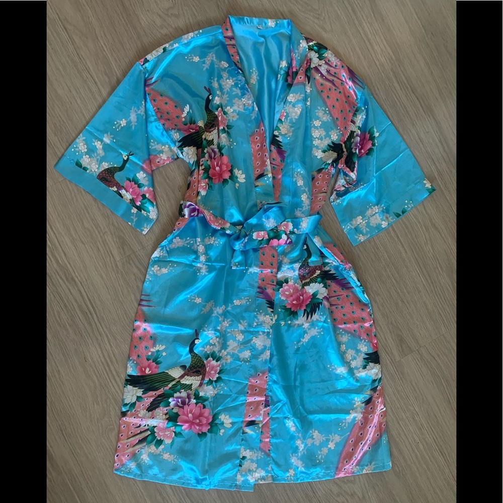 NWOT Bohemian Satin Midi Robe